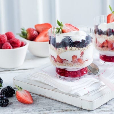 Desserts with strawberries